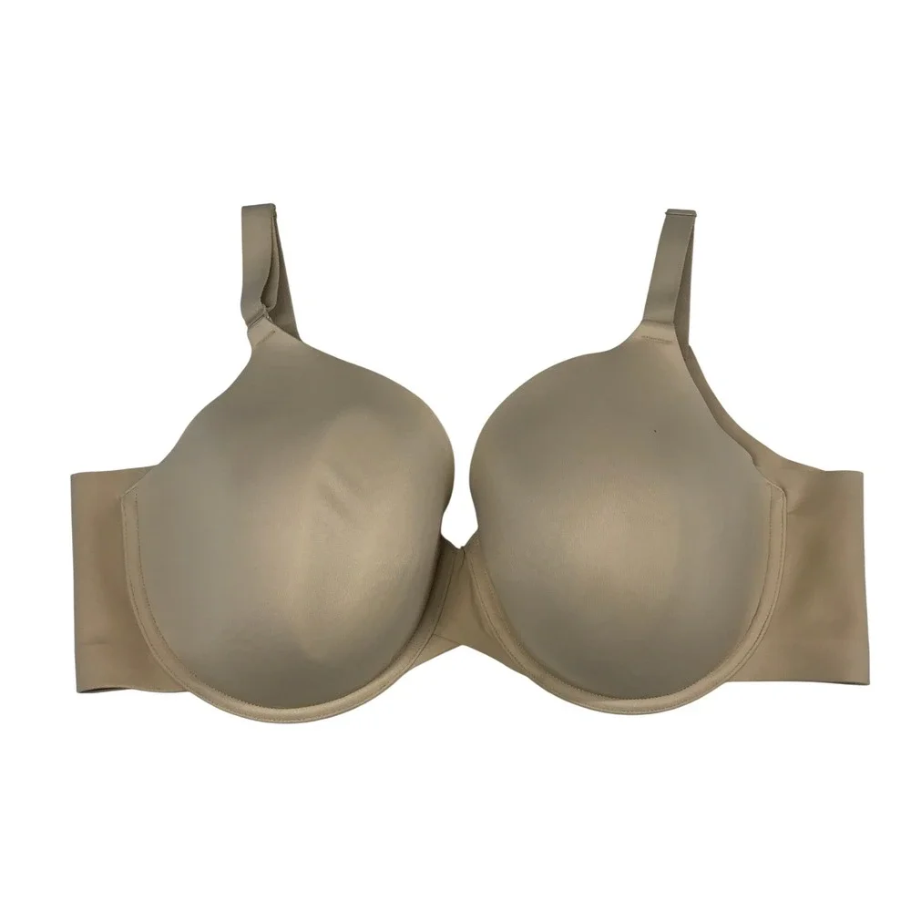 Cacique Smooth Lightly Lined Balconette Bra Tan Nude Underwire 42DDD